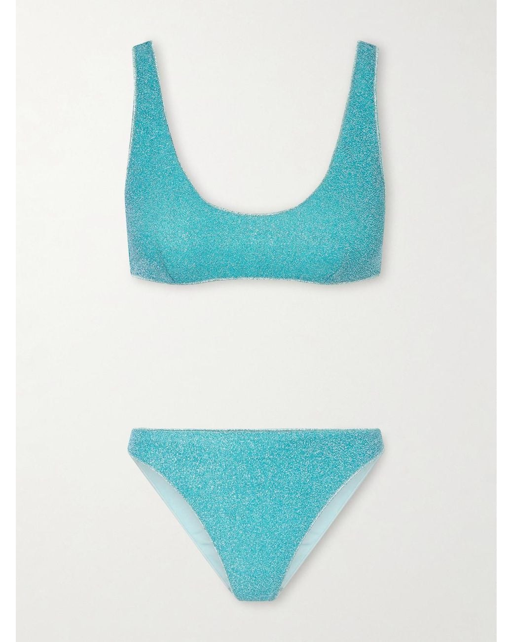 Oseree Blue Lumière Metallic Bikini