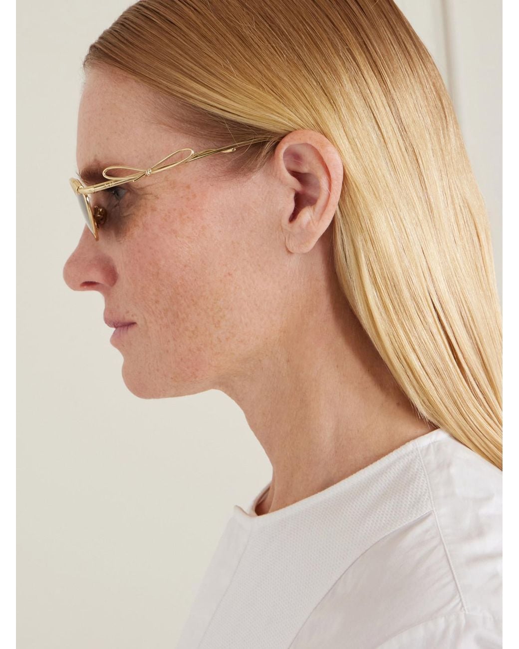 Dior Metallic Dior Bow R1U-Tone Round-Frame Sunglasses