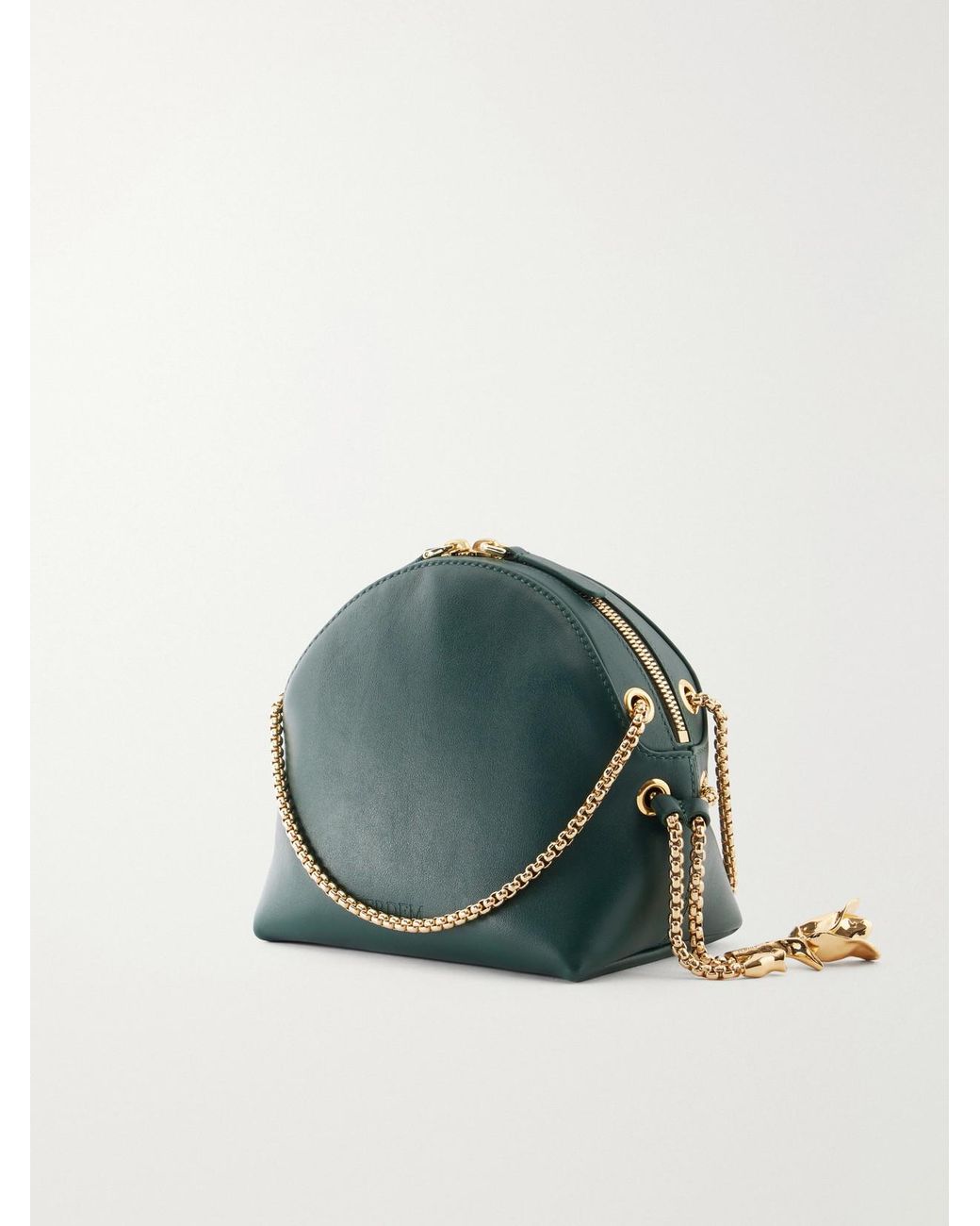 Erdem Green Flora Leather Shoulder Bag