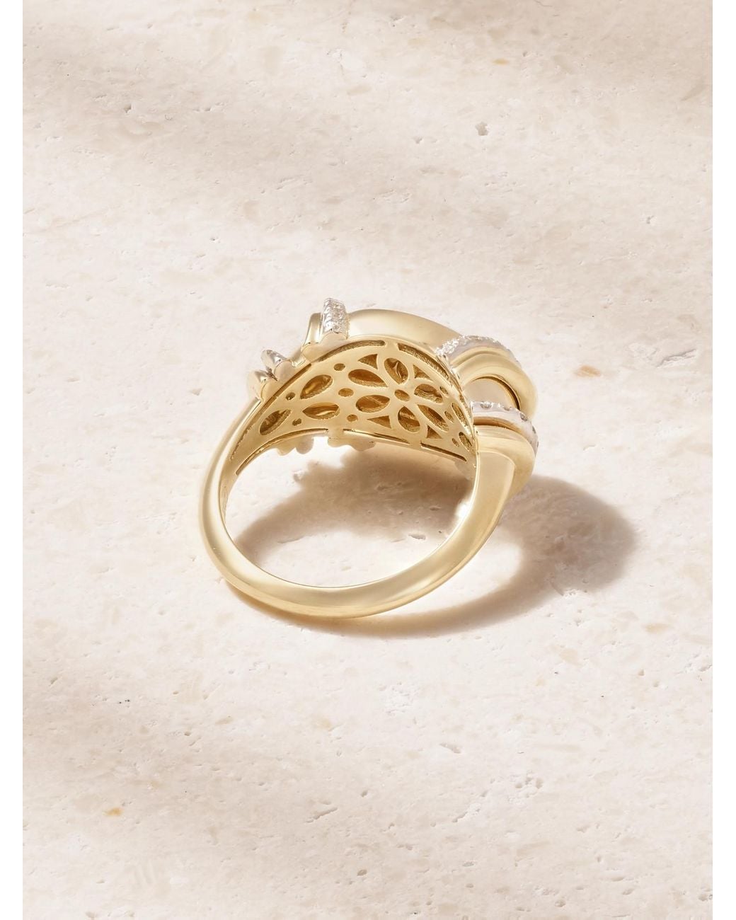 L'Atelier Nawbar Natural Sun Down 18-Karat Diamond Pinky Ring
