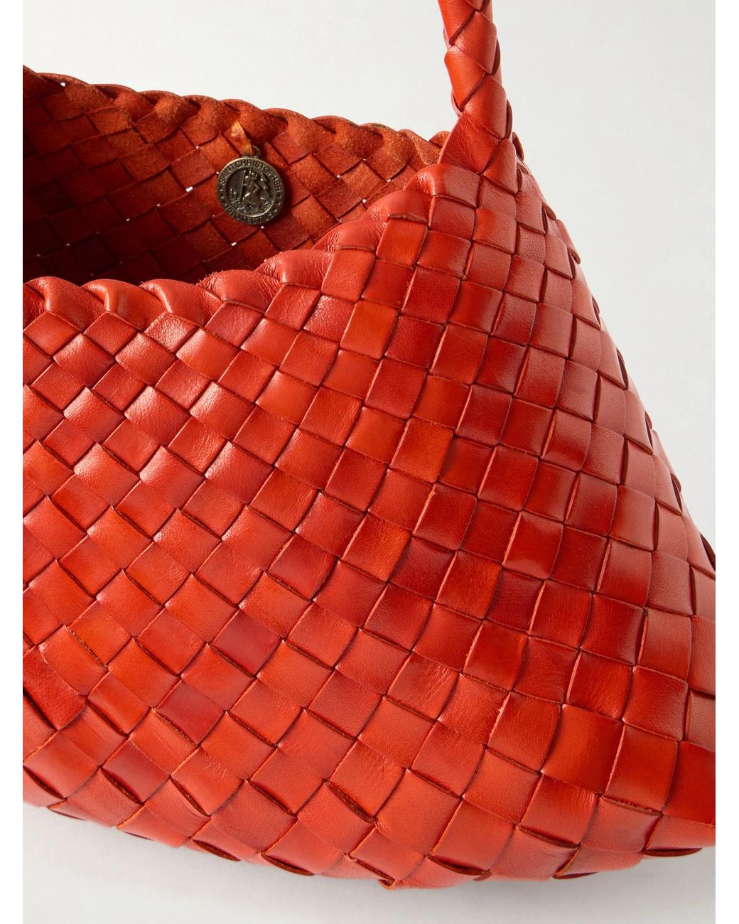 Dragon Diffusion Red Rosanna Mini Woven Leather Shoulder Bag