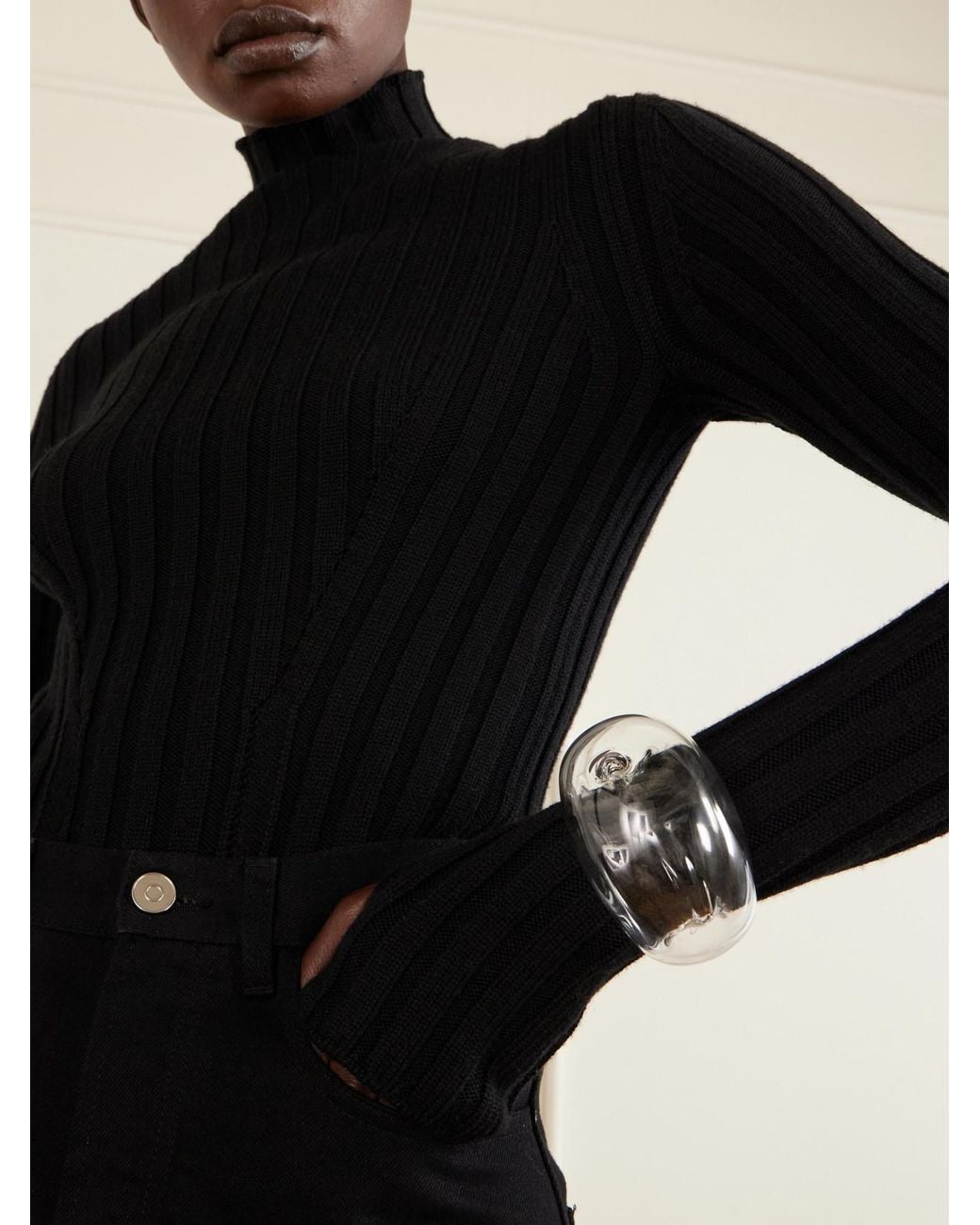 Alaïa Natural Glass Cuff