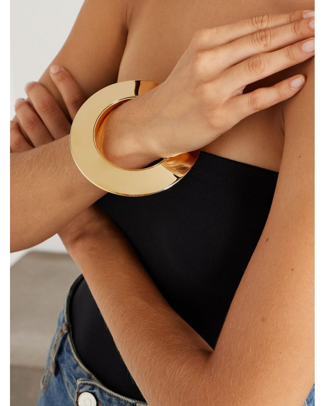 Alaïa Natural Blade-Tone Bangle