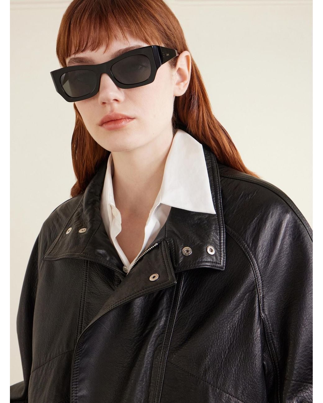 Céline Black Square-Frame Acetate Sunglasses
