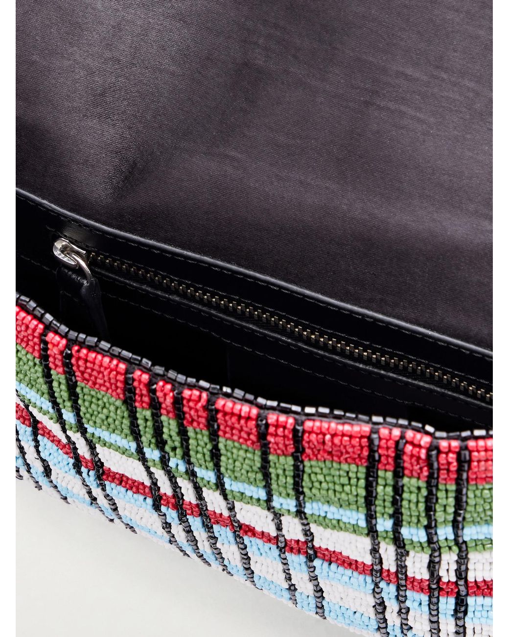 Staud White Da Adolfo Timmy Beaded Shoulder Bag