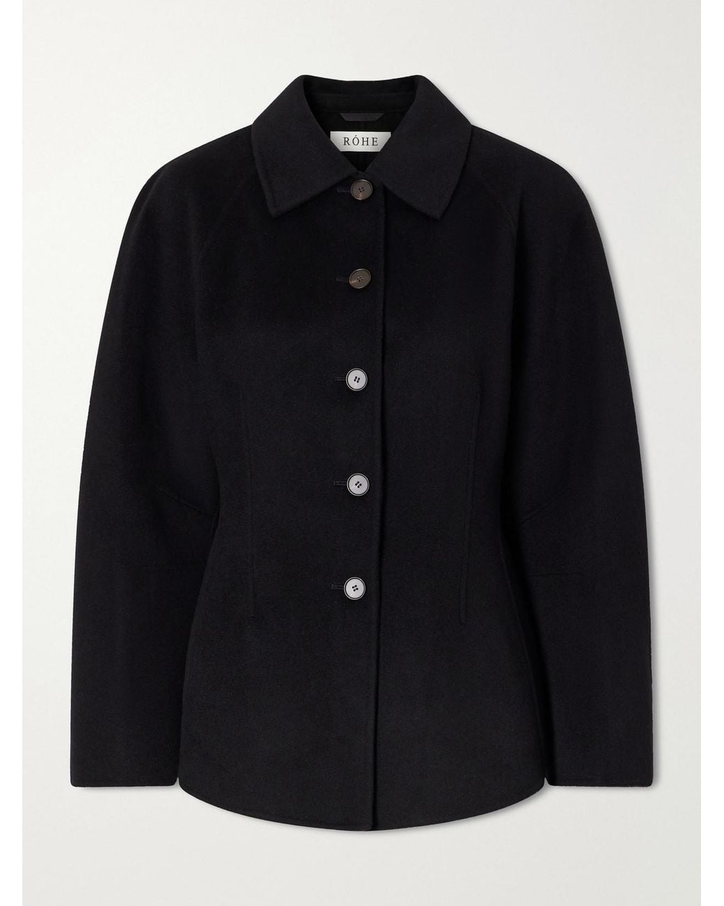 Rohe Black Wool And Cashmere-Blend Jacket