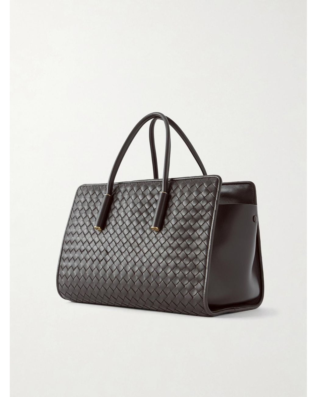 Bottega Veneta Black Barbara Intrecciato Leather Shoulder Bag