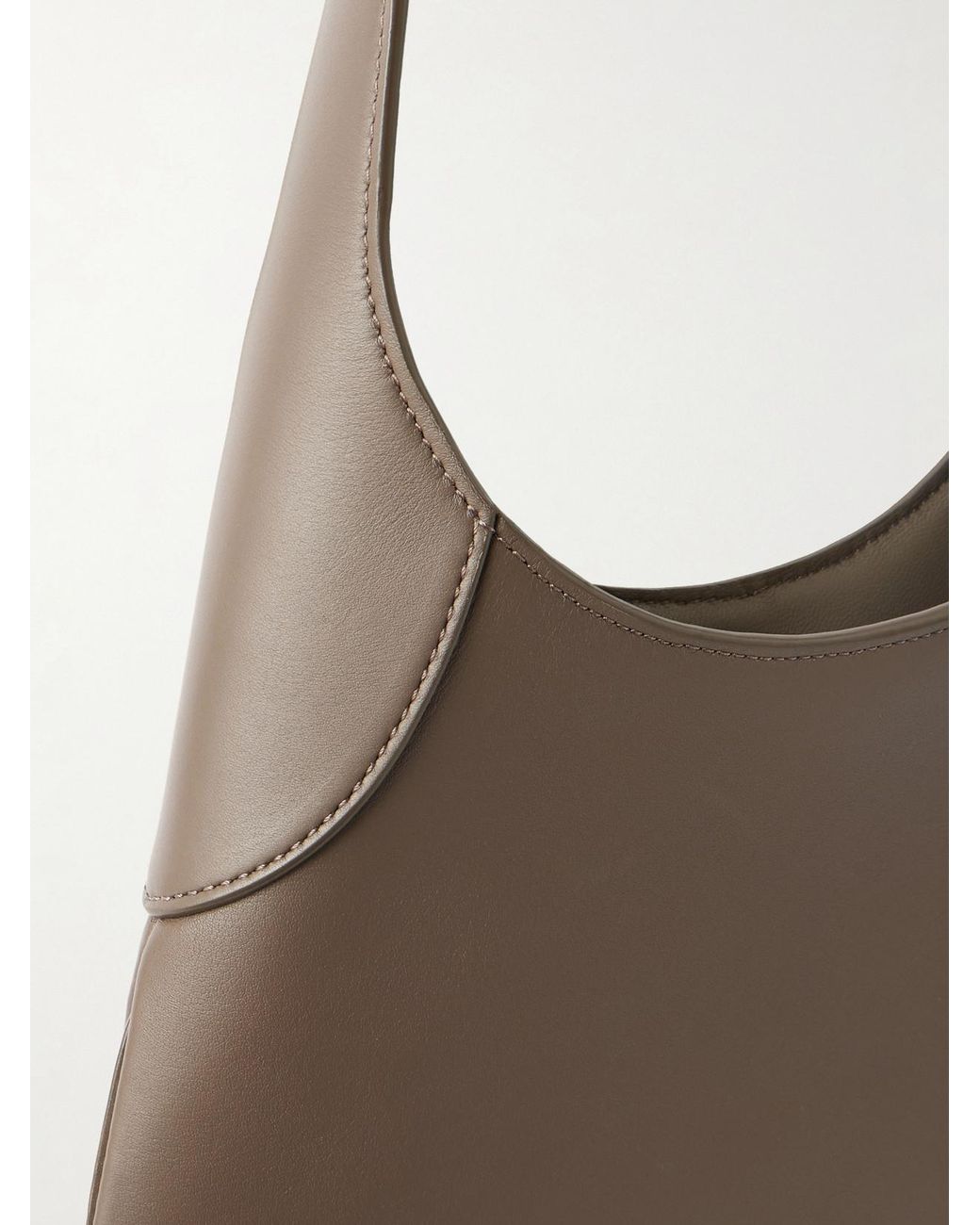 Khaite Natural Joan Small Leather Shoulder Bag