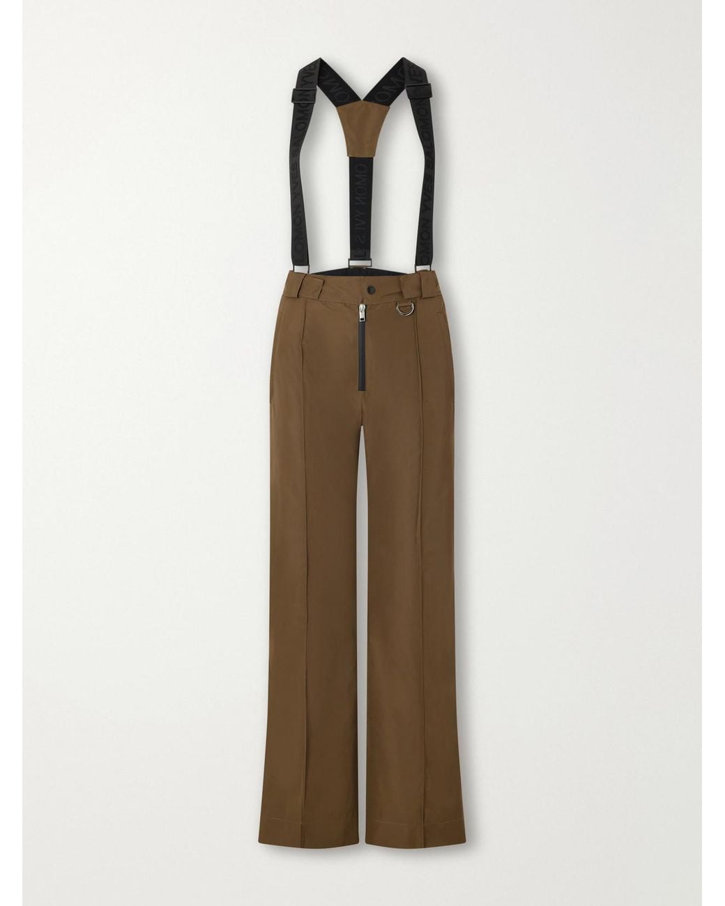 Yves Salomon Natural Suspender Pintucked Shell Flared Ski Pants