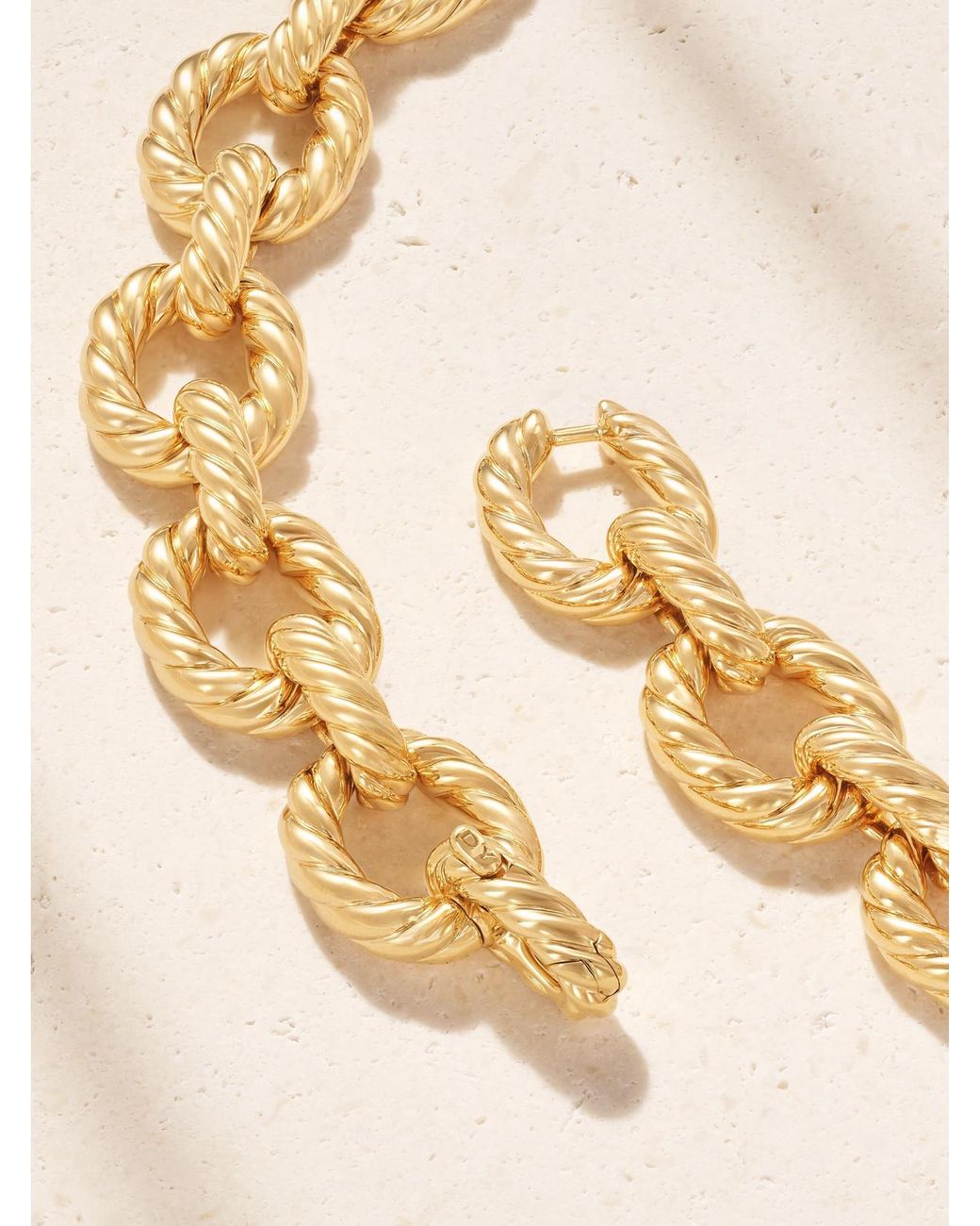 David Yurman Natural Sculpted Cable 18-Karat Necklace