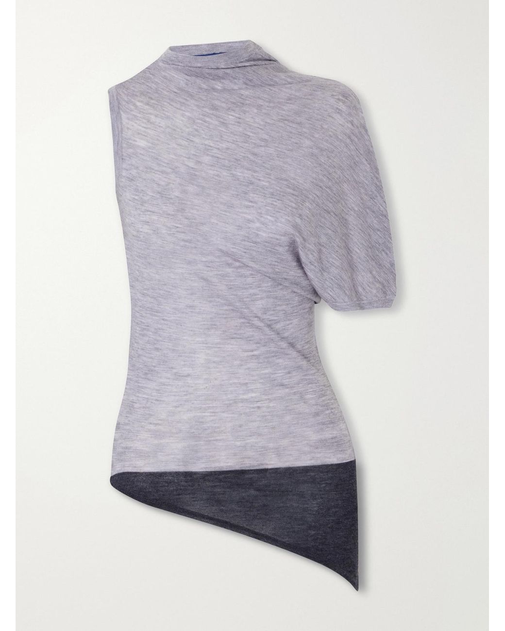 Sharon Wauchob Gray Willla Asymmetric Wool Tank