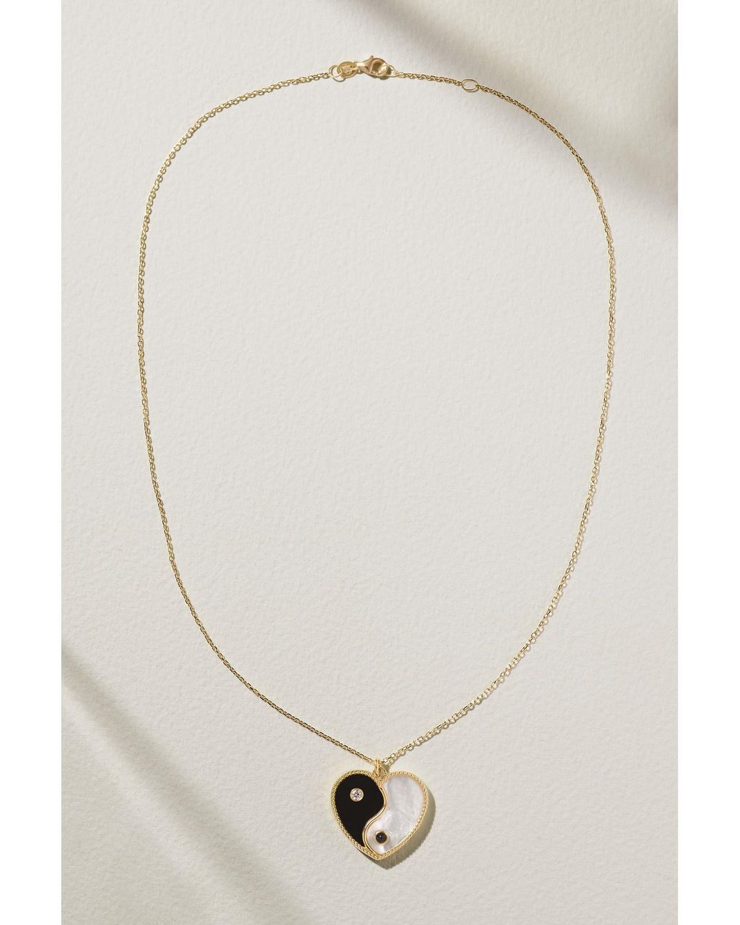 L'Atelier Nawbar Natural Yin Yang 18-Karat Multi-Stone Necklace