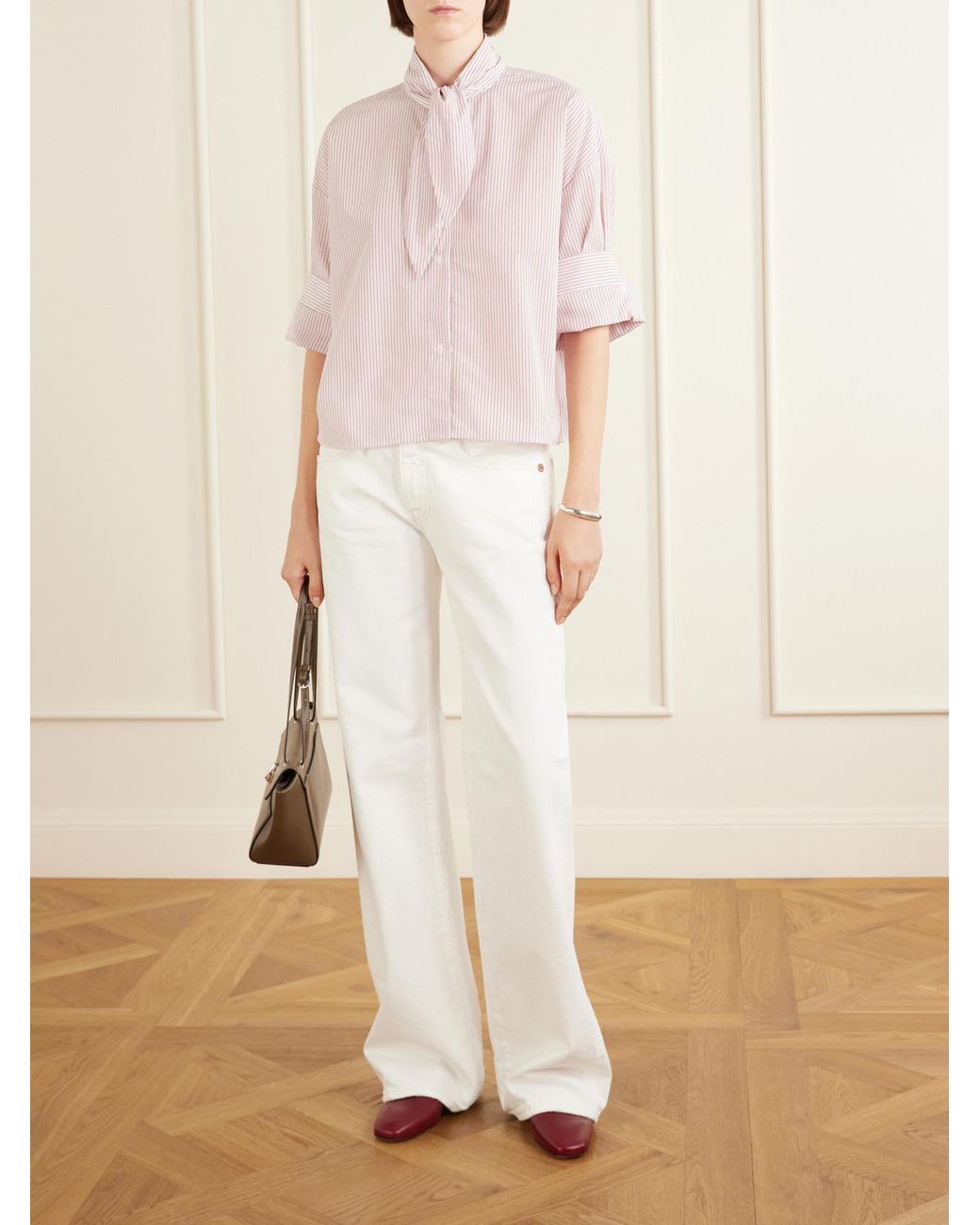Twp Pink Tie One On Striped Cotton-Poplin Shirt