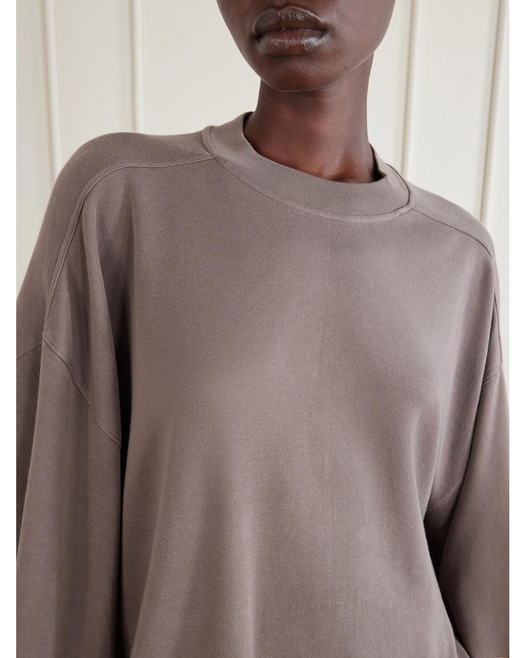 Rick Owens Gray Tommy T Cotton-Jersey T-Shirt