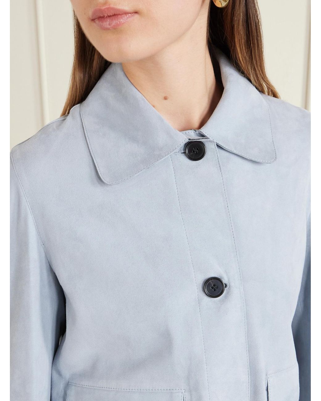 Arma Blue Fem Suede Jacket