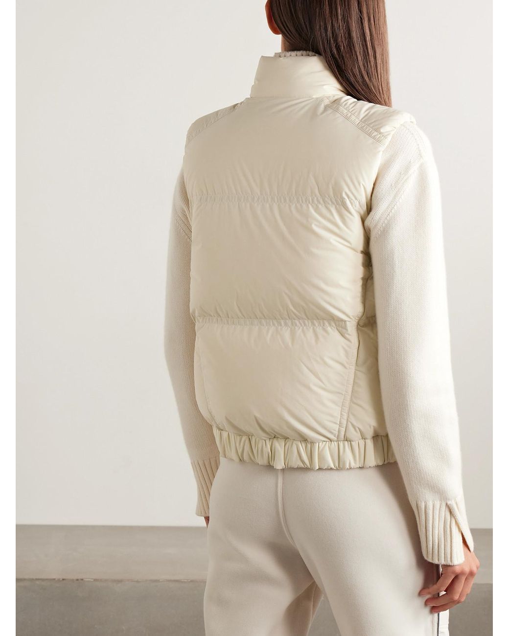 Moncler Natural Baise Quilted Down Vest