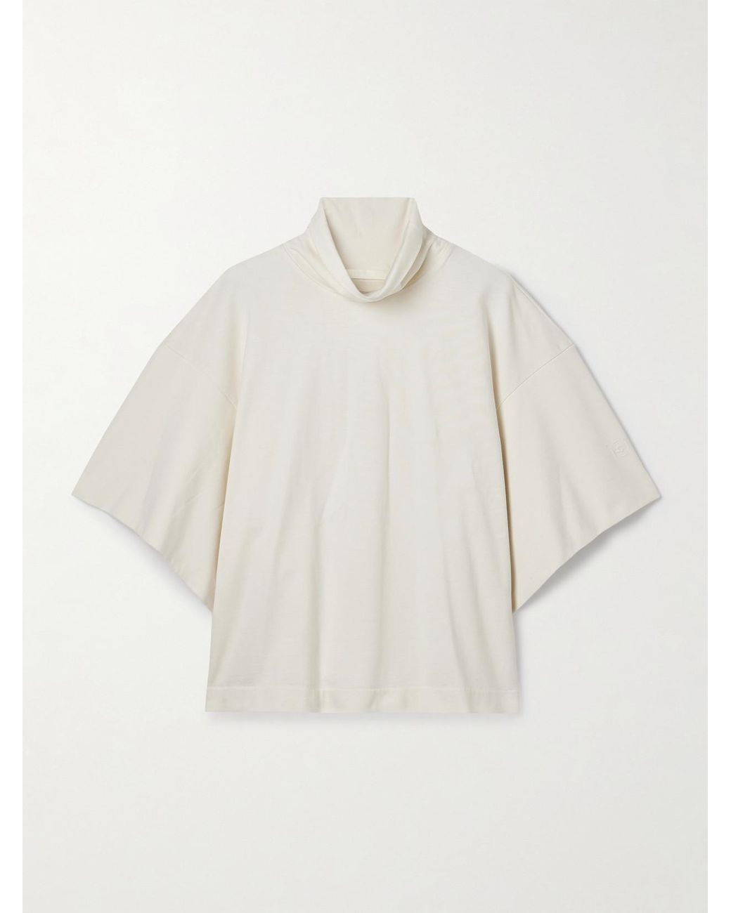 RÙADH White The Orbital Organic Cotton-Jersey Turtleneck T-Shirt
