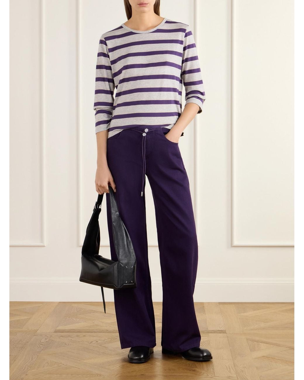 Still Here Purple Cool Low-Rise Straight-Leg Jeans