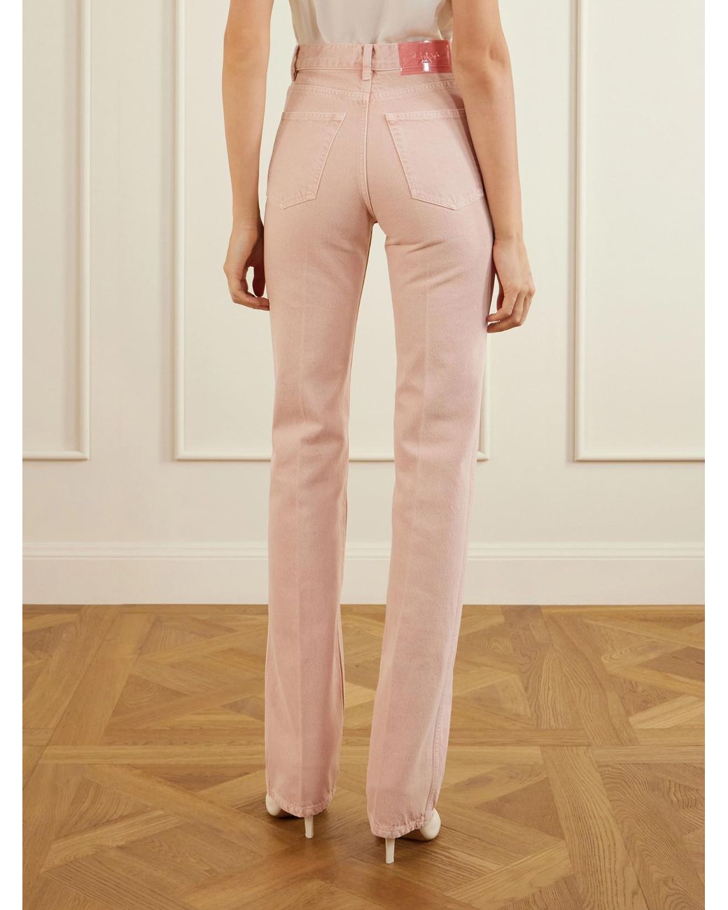 Chloé Natural High-Rise Slim-Leg Jeans