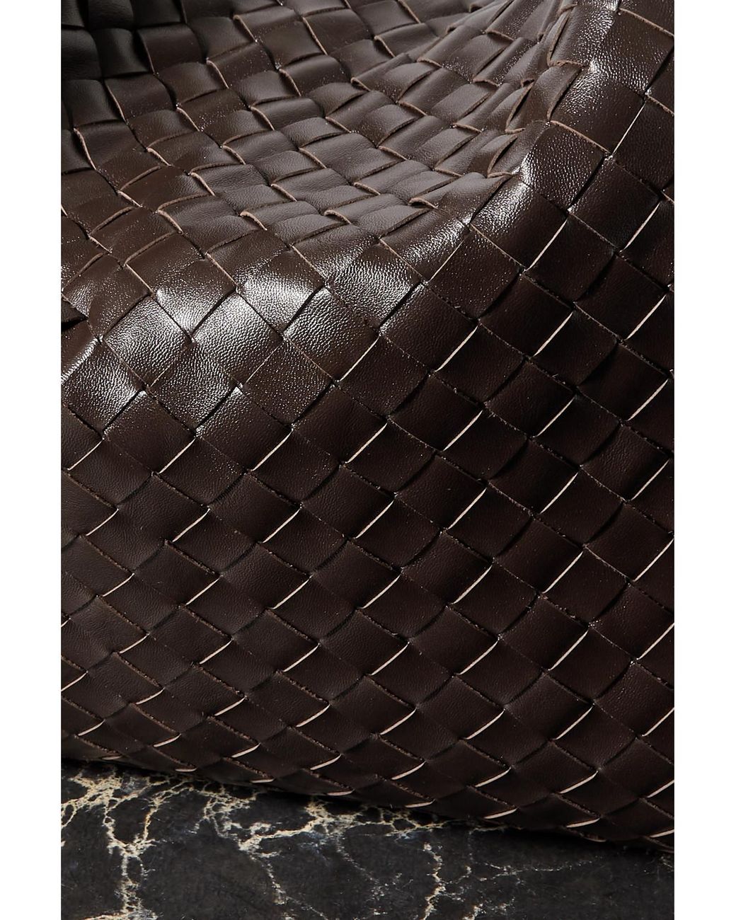 Bottega Veneta Black Hop Large Intrecciato Leather Tote