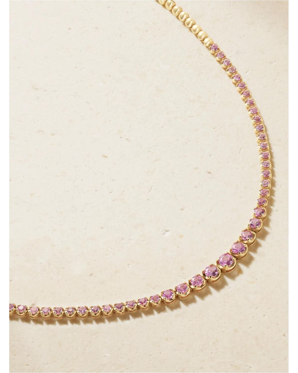 Jennifer Meyer Natural Small 18-Karat Sapphire Tennis Necklace