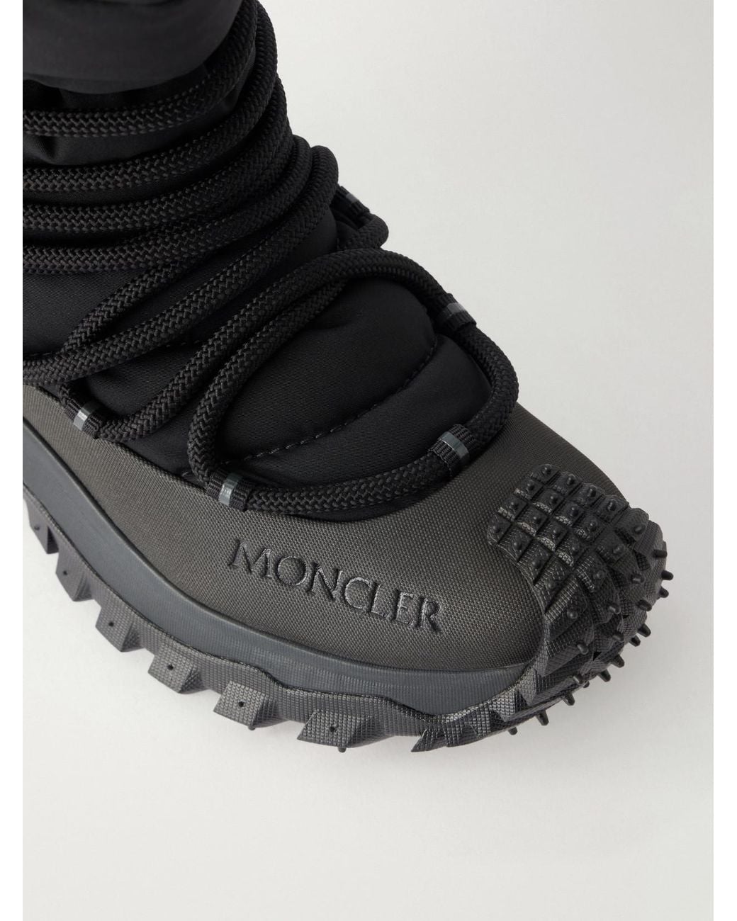 Moncler Black Trailgrip Apres Quilted Shell Ankle Boots