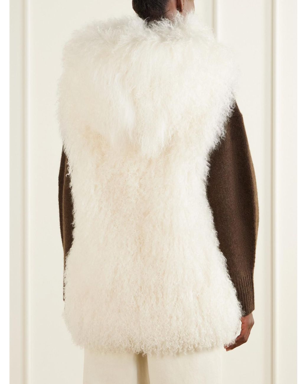 Yves Salomon Natural Shearling Gilet