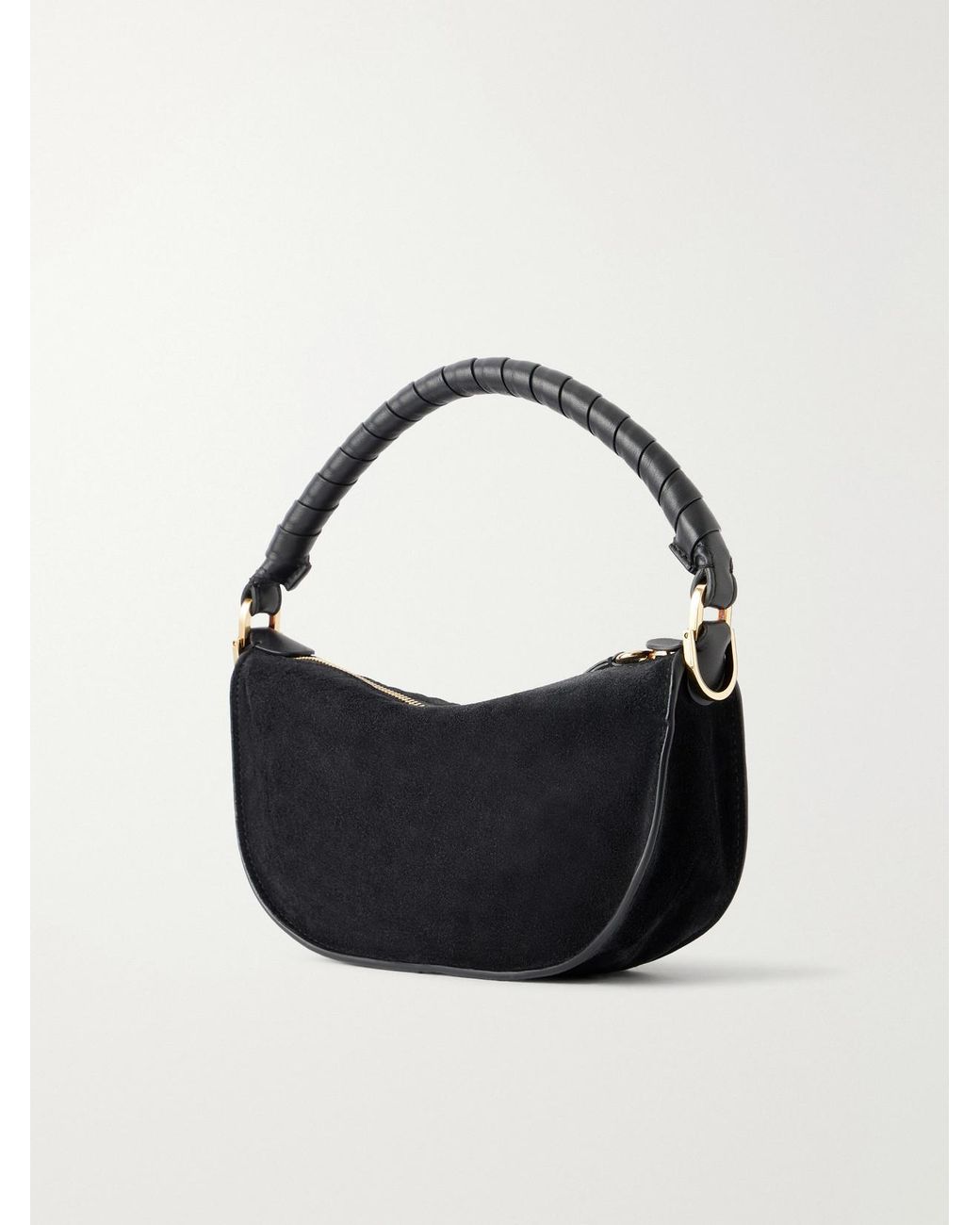 Chloé Black Marcie Mini Studded Suede Tote
