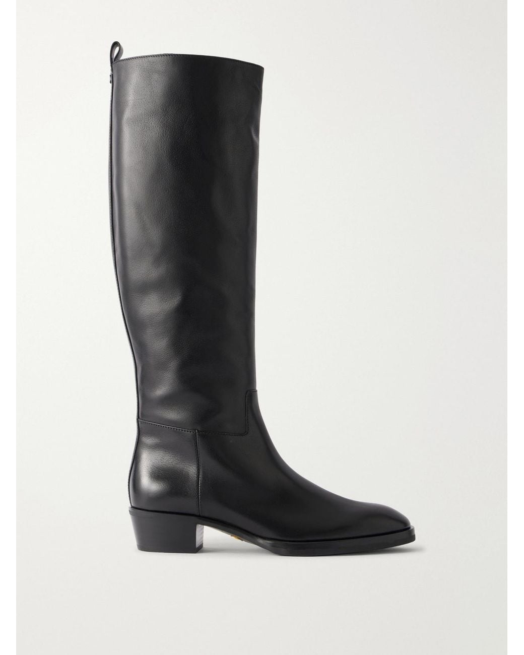 Jimmy Choo Black Mave 45 Leather Knee Boots