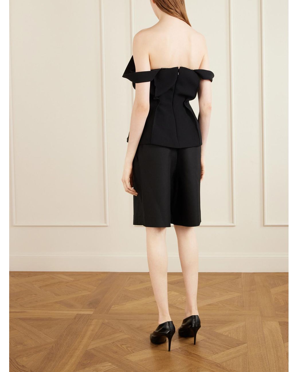 Khaite Black Yasmina Crepe Blouse