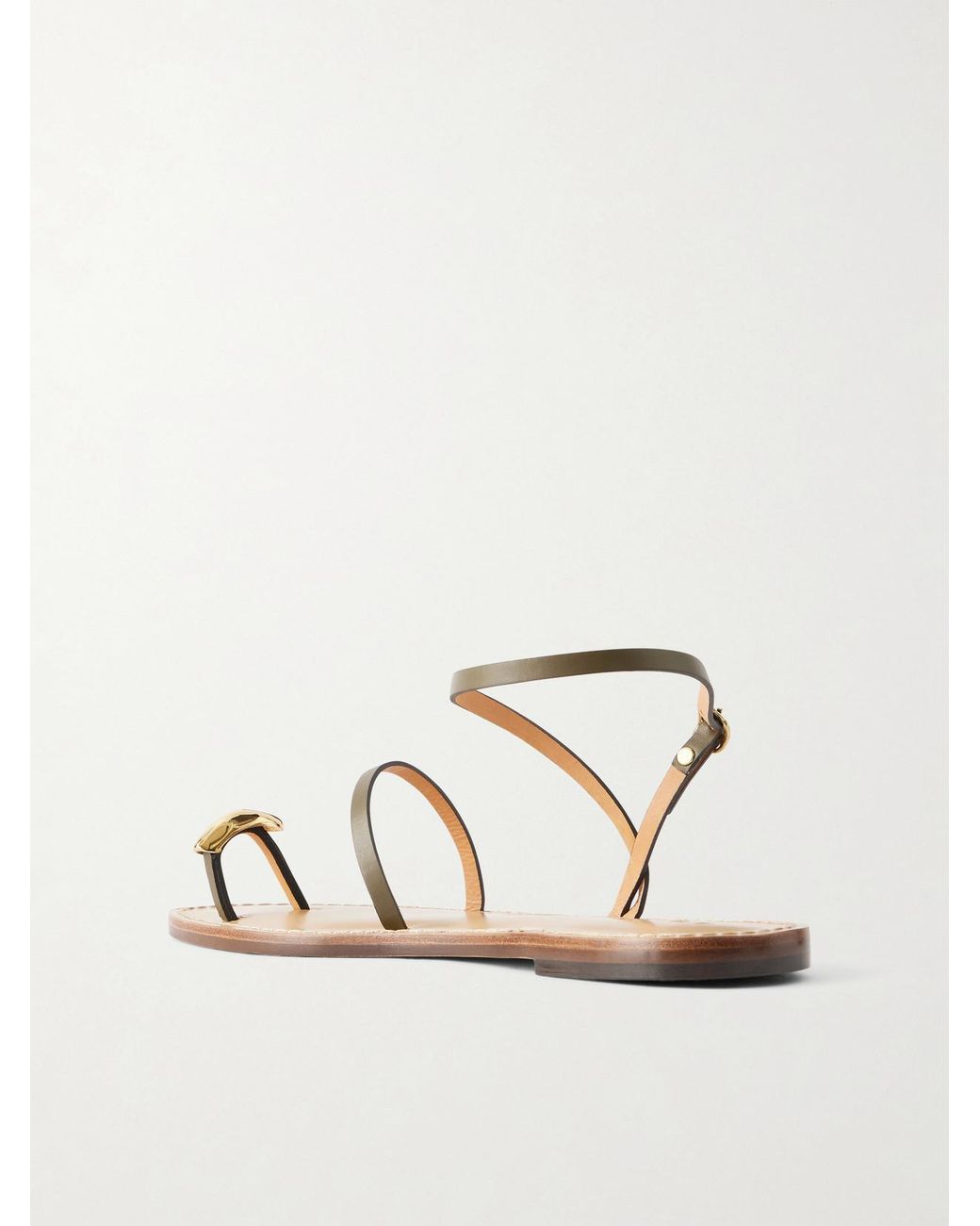 Amanu Natural The Marrakech Embellished Leather Flats