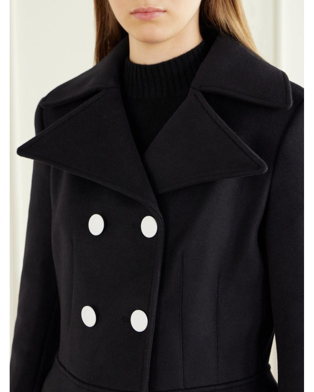 Proenza Schouler Black Romane Wool-Blend Jacket