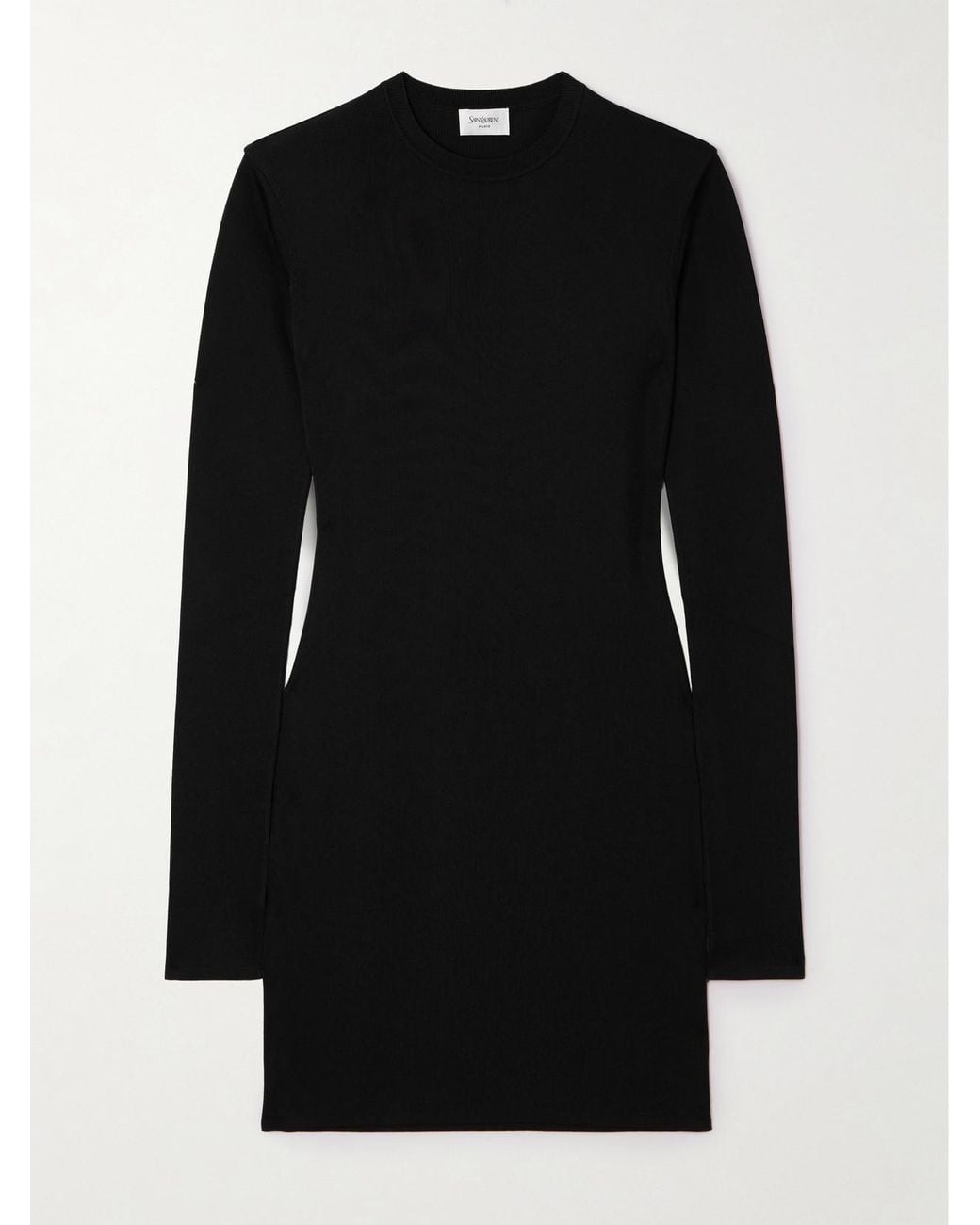 Saint Laurent Black Knitted Mini Dress