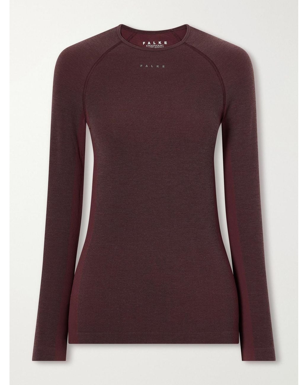 Falke Purple Thermozone Ribbed Jersey Base Layer