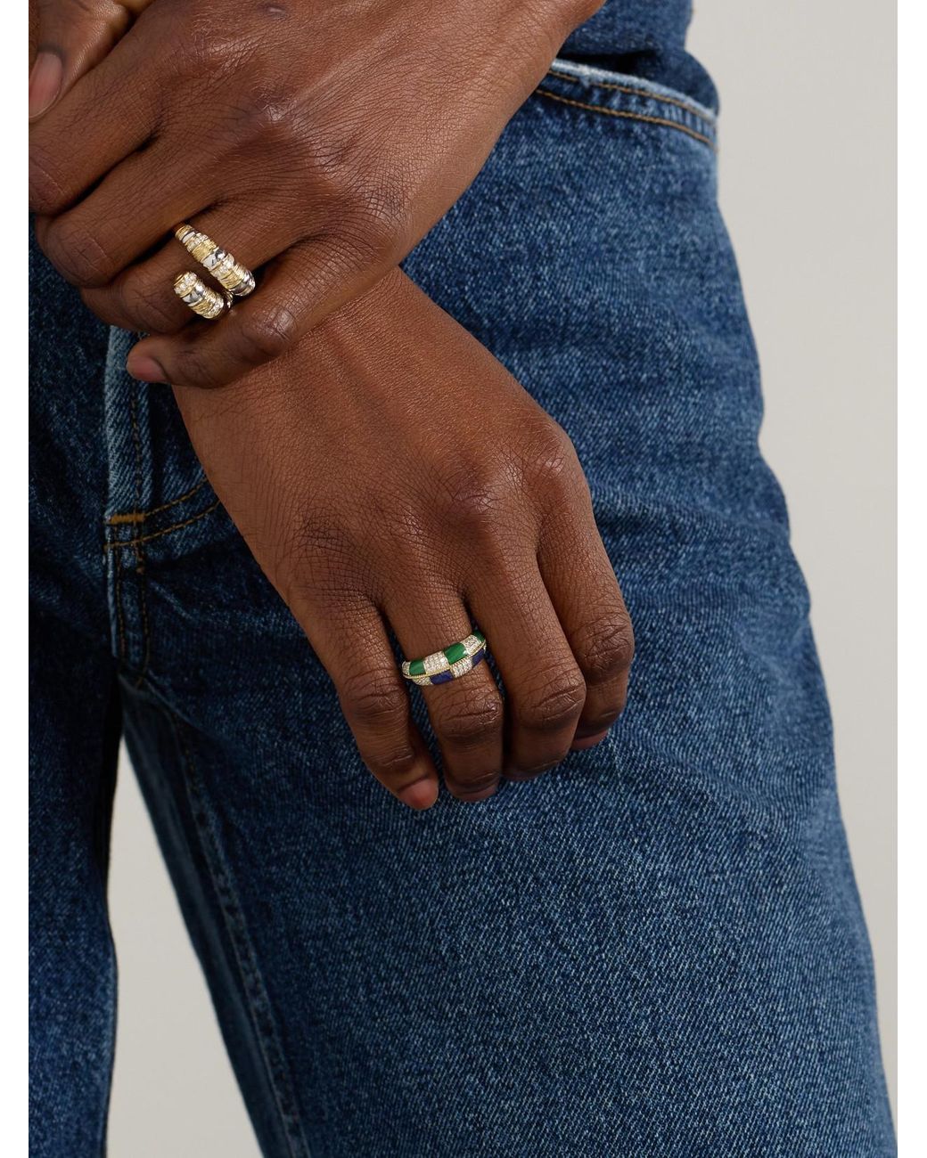 Yvonne Léon Natural Alliance 9-Karat Multi-Stone Ring