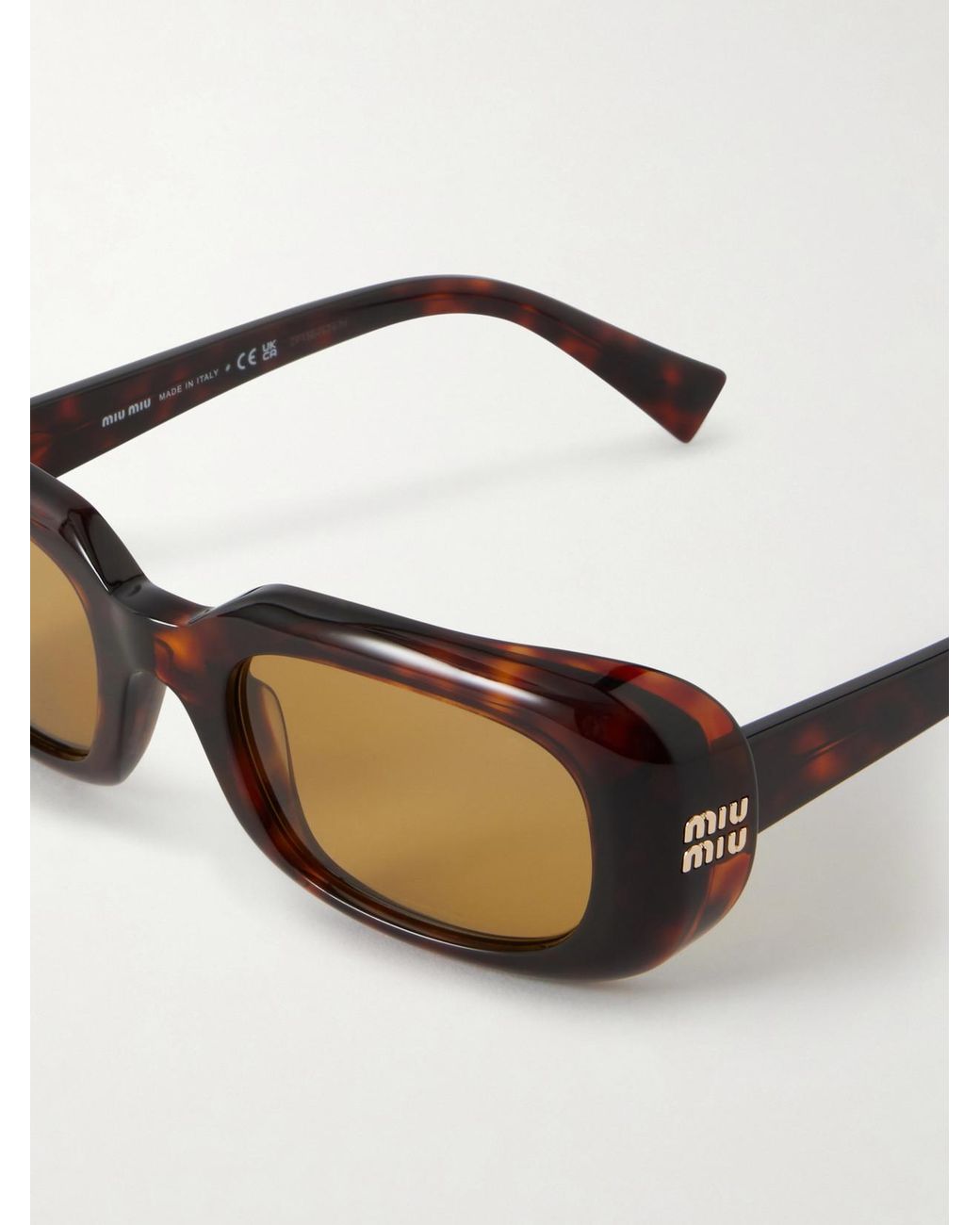 Miu Miu Multicolor Square-Frame Acetate Sunglasses