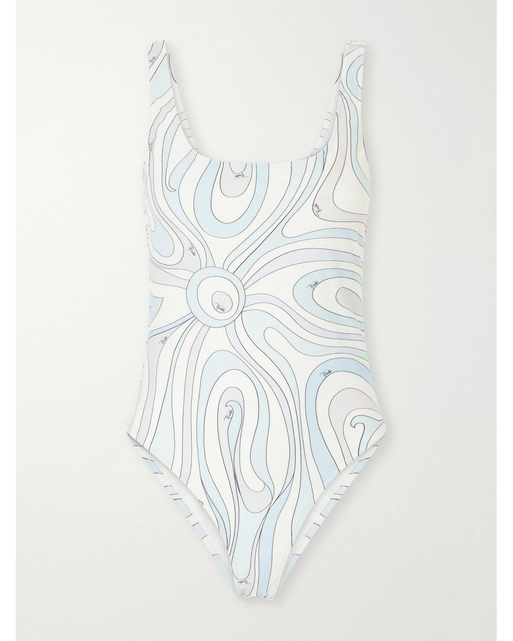 Emilio Pucci White Printed Swimsuit