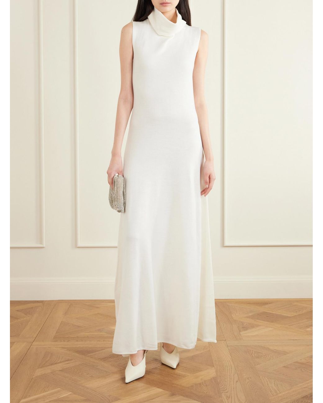 Jimmy Choo White Isa 95 Patent-Leather Pumps