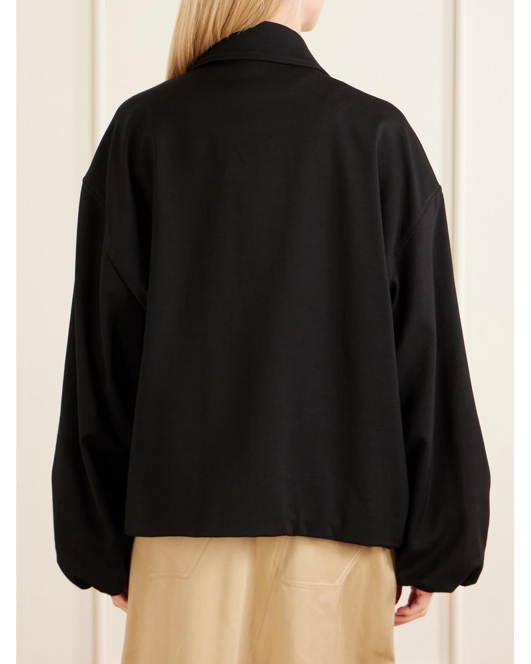 Loewe Black Logo-Embroidered Twill-Trimmed Shell Jacket