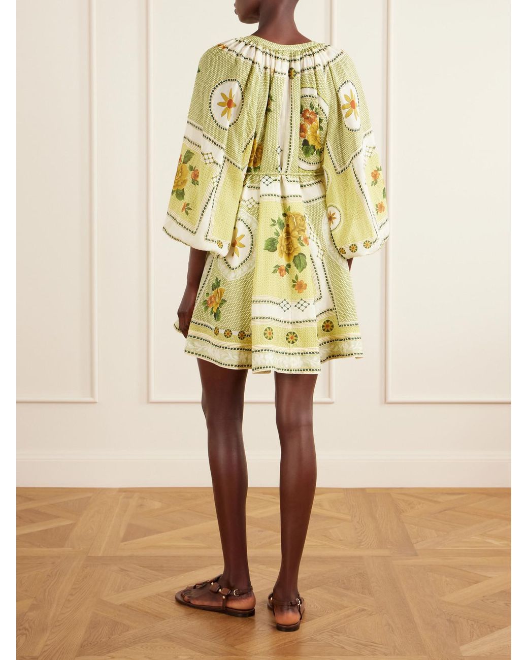 ALÉMAIS Metallic Dixie Cotton Mini Dress