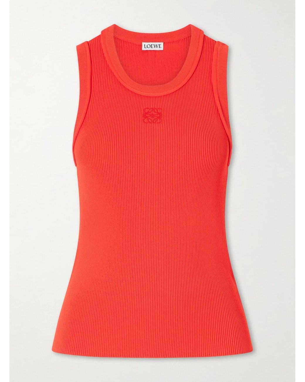 Loewe Anagram-Embroidered Ribbed Tank