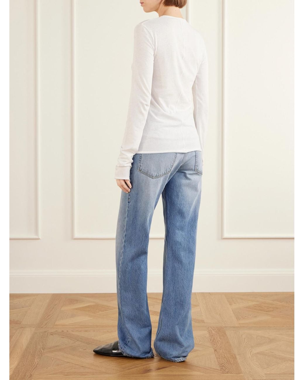 Calvin Klein White Gardénia Cotton-Jersey T-Shirt