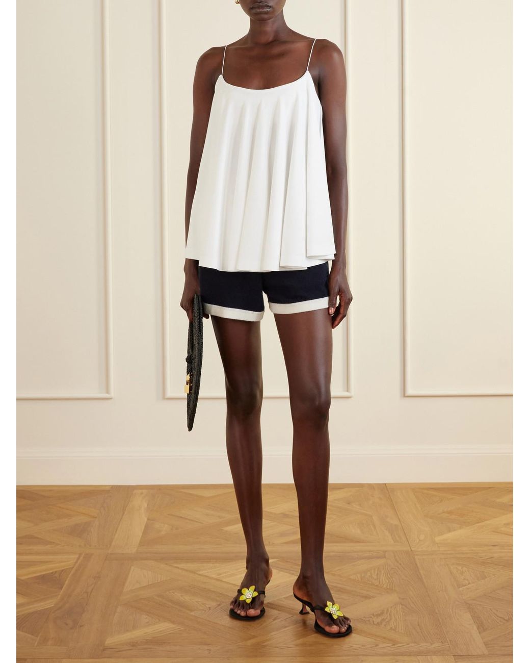 Jacquemus White Le Haut Voile Open-Back Jersey Top
