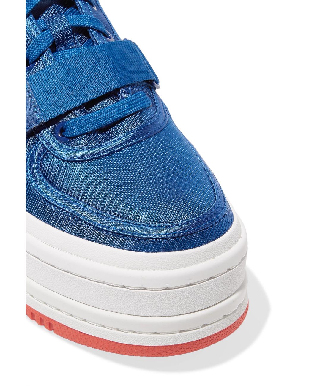 Nike Vandal 2k Faux Leather-trimmed Metallic Faille Platform Sneakers in  Blue | Lyst