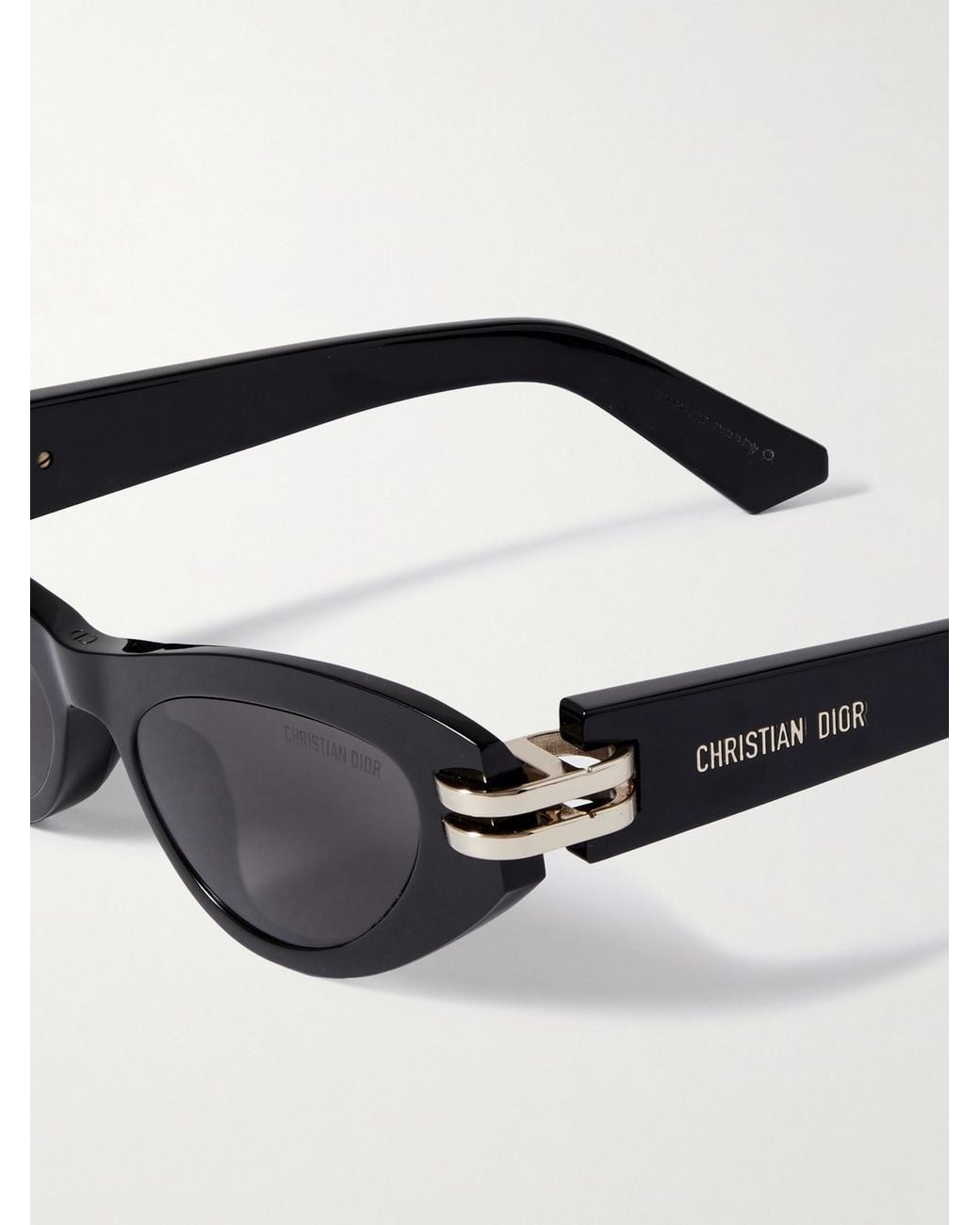 Dior Black Cdior B1U Cat-Eye Acetate And-Tone Sunglasses
