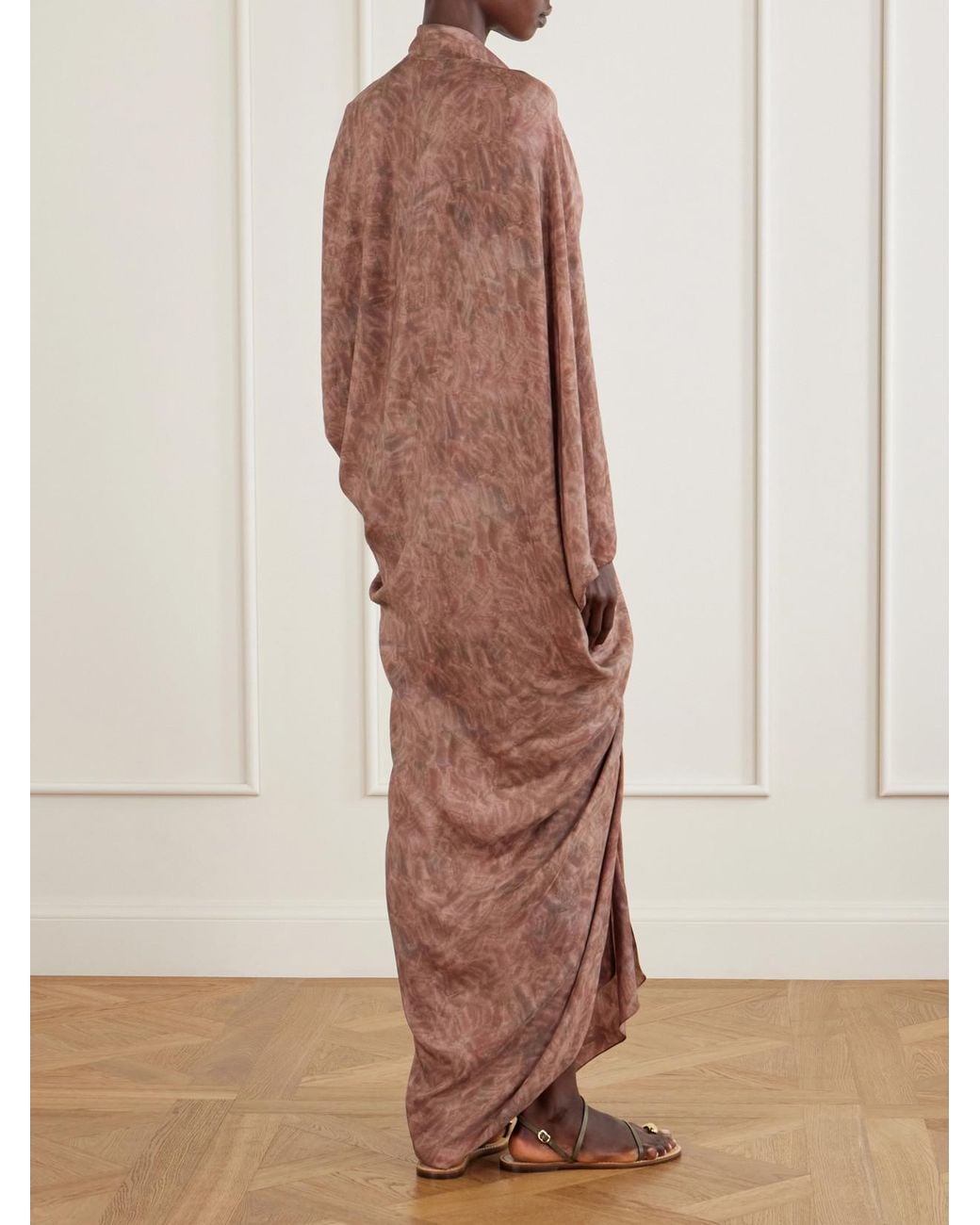 Cortana Pink Mayu Satin Maxi Dress