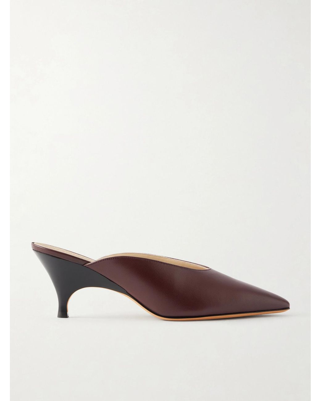Le Monde Beryl Brown Petra 65 Leather Mules