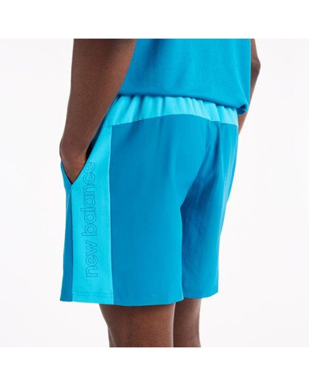 New Balance Blue Sport Unlined Brand Graphic Short 7" for men