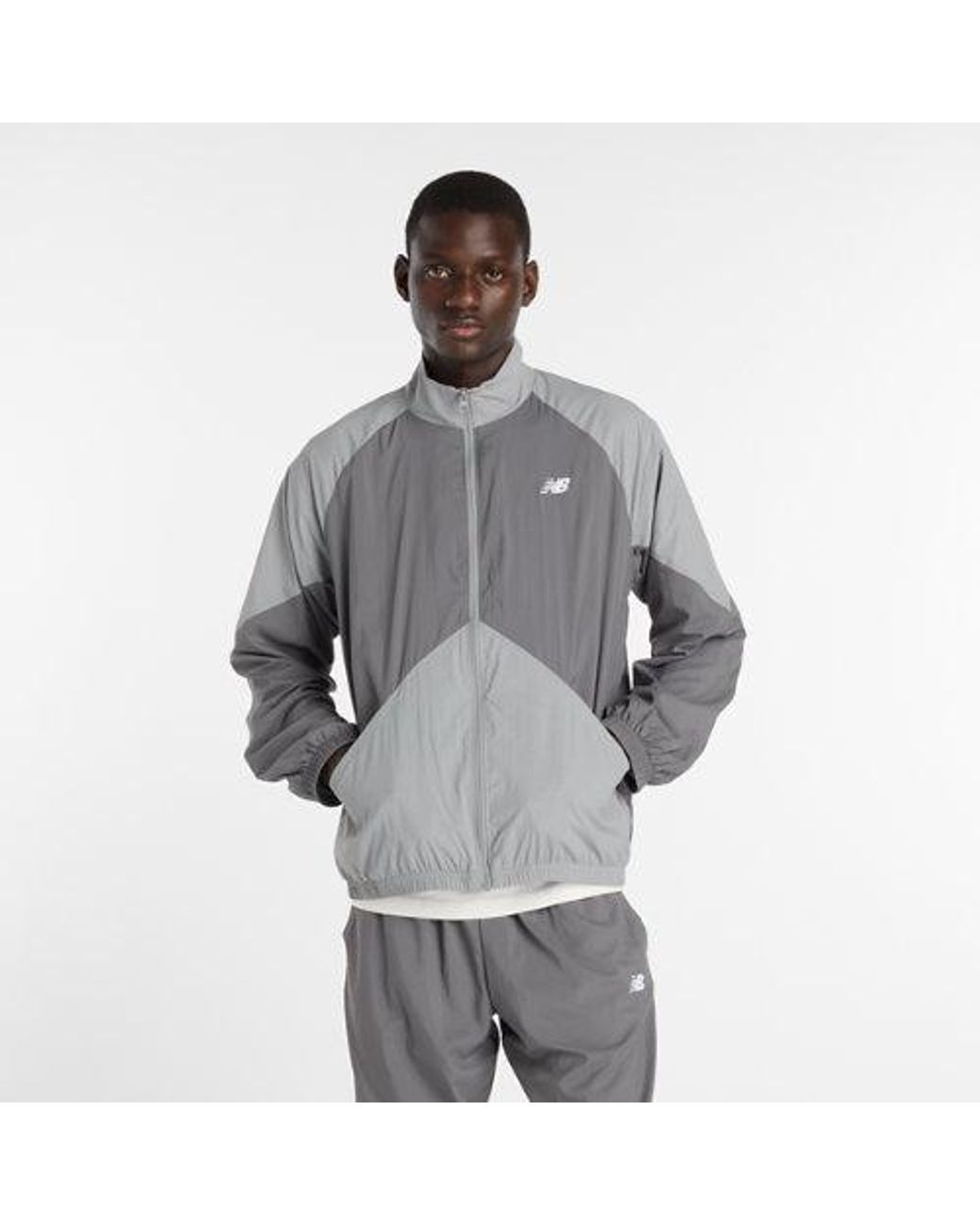 New Balance Gray Sport Legacy Jacket for men