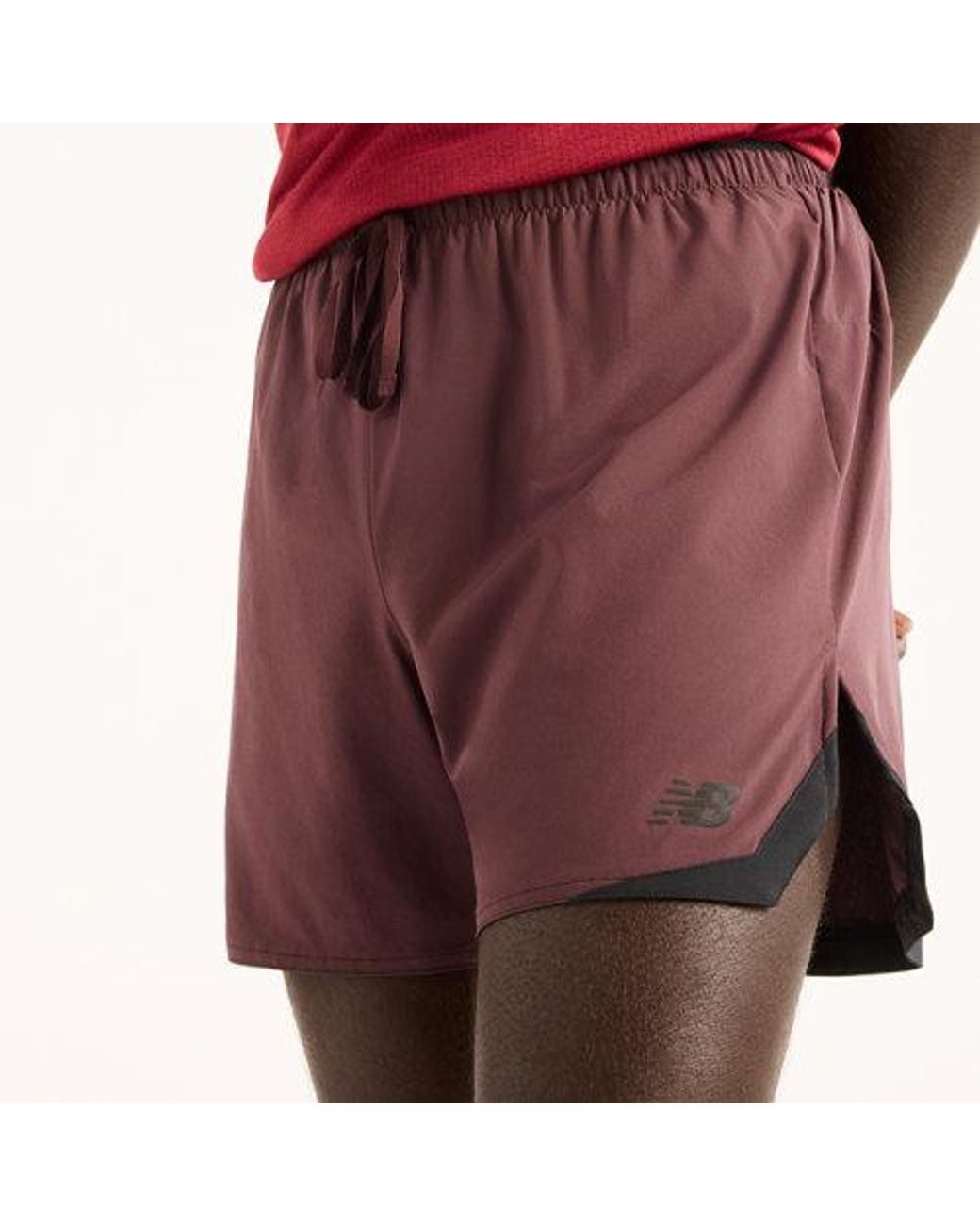 New Balance Red Rc Essential Short 5" for men